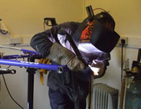 Welding a bike frame
